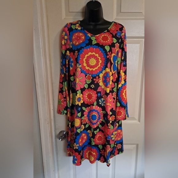 Deerose multicolored floral blouse size large - Picture 1 of 7
